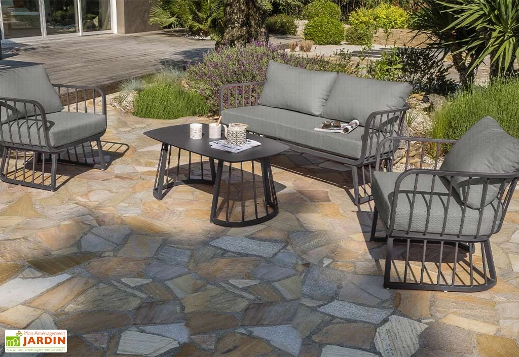 Salon De Jardin 4 Places En Aluminium Apolline Anthracite 1 Salon De Jardin 4 Places En Aluminium Apolline Anthracite