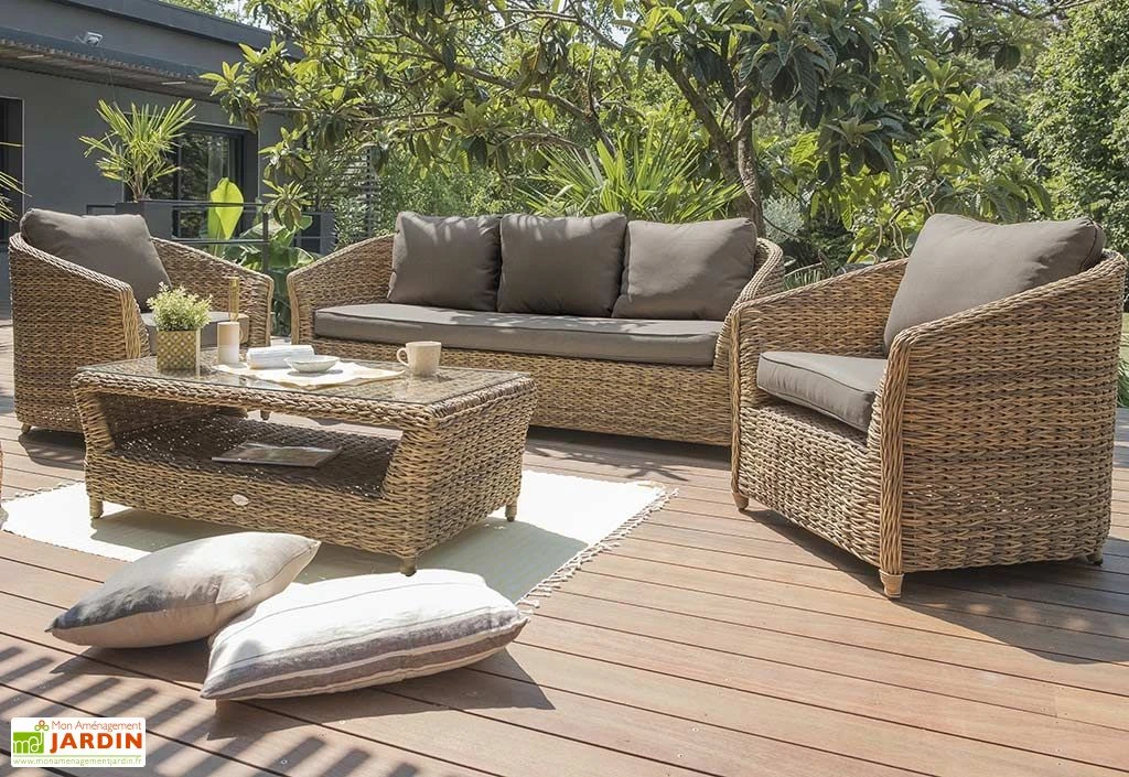 Salon De Jardin Havana En Aluminium Et Résine Tressée Marron 1 Salon De Jardin Havana En Aluminium Et Résine Tressée Marron