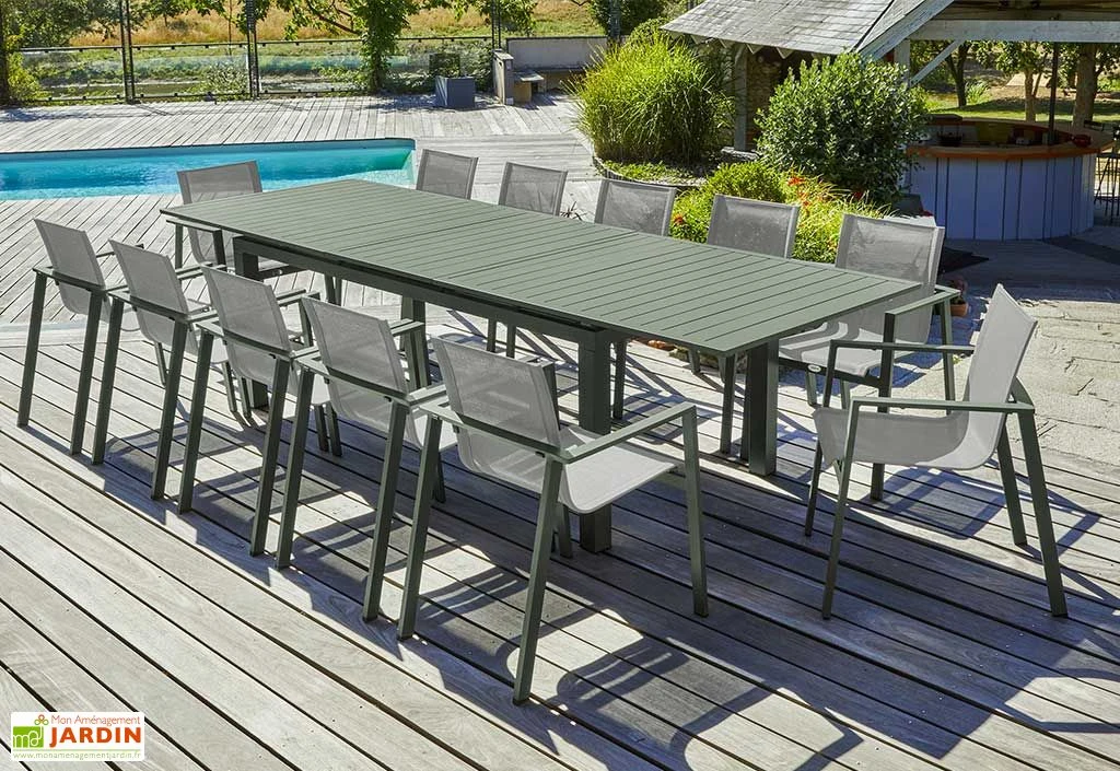 Salon De Jardin Haut 12 Places En Aluminium Et Textilène - Miami 1 Salon De Jardin Haut 12 Places En Aluminium Et Textilène - Miami