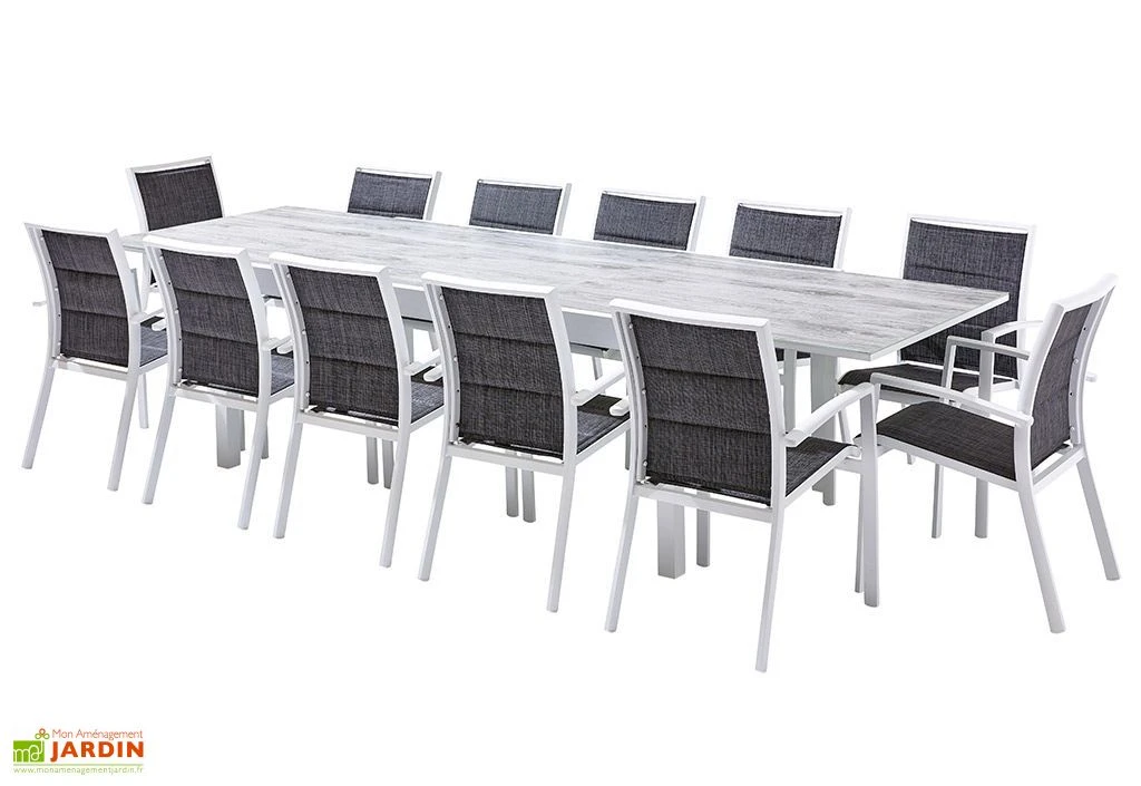 Salon De Jardin Aluminium : Table Extensible 200/320 Cm + Fauteuils 5 Salon De Jardin Aluminium : Table Extensible 200/320 Cm + Fauteuils – Image 5
