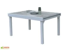 Salon De Jardin Aluminium : Table Extensible 135/270 Cm + Fauteuils 9 Salon De Jardin Aluminium : Table Extensible 135/270 Cm + Fauteuils -Solid || Mikado || Hevea Soldes Boutique salon jardin modulo wilsa aluminium verre decors bois table extensible 8personnes 1