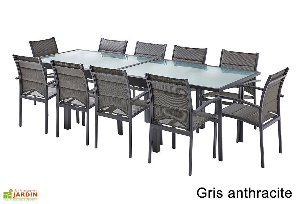 Salon De Jardin Modulo : Table Extensible + 10 Fauteuils 4 Salon De Jardin Modulo : Table Extensible + 10 Fauteuils – Image 4