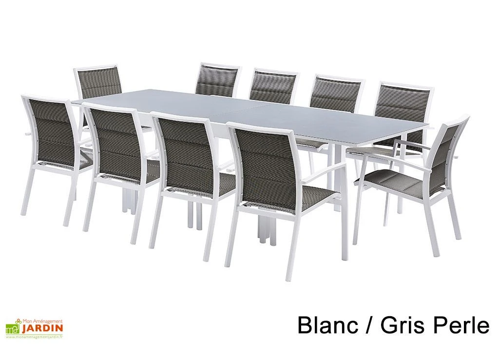 Salon De Jardin Modulo : Table Extensible + 10 Fauteuils 2 Salon De Jardin Modulo : Table Extensible + 10 Fauteuils – Image 2