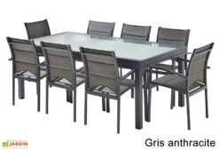 Salon De Jardin Modulo : Table Extensible + 8 Fauteuils 8 Salon De Jardin Modulo : Table Extensible + 8 Fauteuils -Solid || Mikado || Hevea Soldes Boutique salon jardin modulo wilsa table extensible 8 fauteuils aluminium verre 1