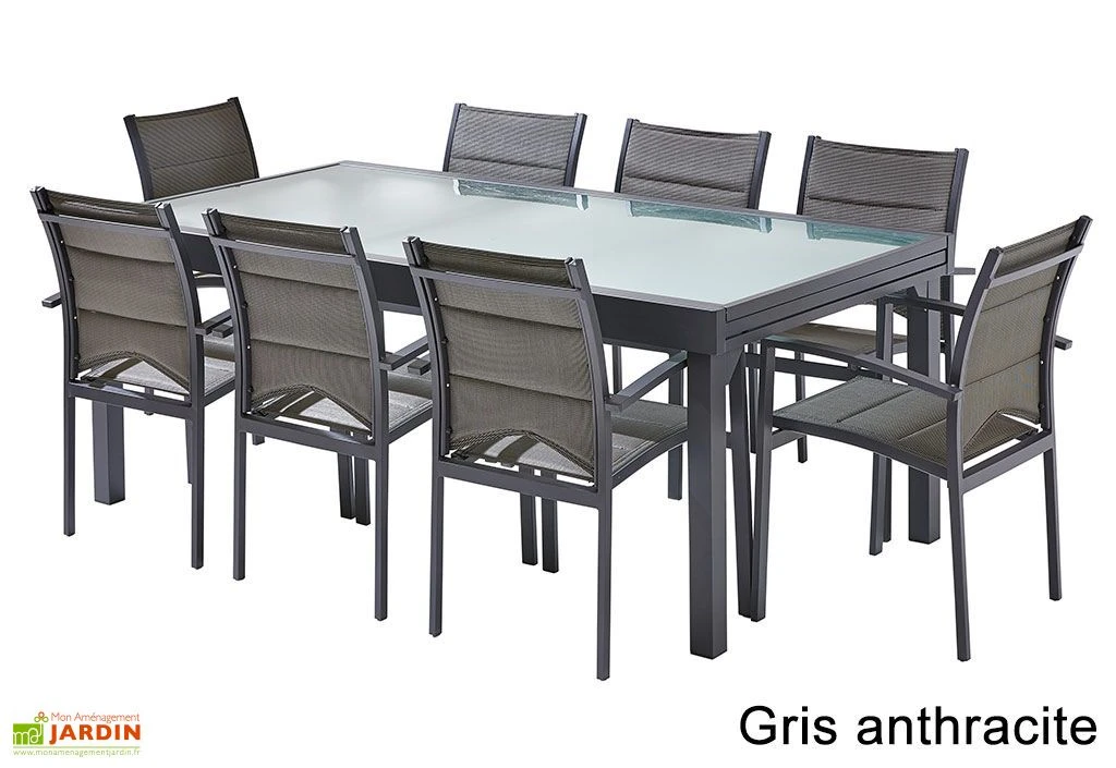 Salon De Jardin Modulo : Table Extensible + 8 Fauteuils 3 Salon De Jardin Modulo : Table Extensible + 8 Fauteuils – Image 3