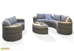 Salon De Jardin Rond En Aluminium Et Résine Tressée 8 Places - Nouméa 11 Salon De Jardin Rond En Aluminium Et Résine Tressée 8 Places - Nouméa -Solid || Mikado || Hevea Soldes Boutique salon jardin rond 8 places resine aluminium gris noumea 4