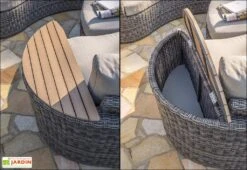 Salon De Jardin Rond En Aluminium Et Résine Tressée 8 Places - Nouméa 9 Salon De Jardin Rond En Aluminium Et Résine Tressée 8 Places - Nouméa -Solid || Mikado || Hevea Soldes Boutique salon jardin rond 8 places resine aluminium gris noumea 5