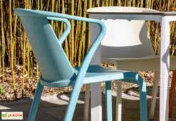 Salon De Jardin : 1 Table Aluminium 120 X 80 Cm + 4 Fauteuils – Fado -Solid || Mikado || Hevea Soldes Boutique salon jardin table alu 120x80cm blanche 1