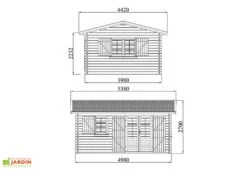 Abri De Jardin En Bois D'épicéa Brut 19,82 M² - Piscatoria 5 Abri De Jardin En Bois D'épicéa Brut 19,82 M² - Piscatoria -Solid || Mikado || Hevea Soldes Boutique schema abri jardin chalet