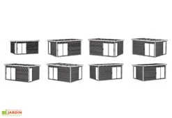 Solid Abri De Jardin En Bois D’épicéa Brut Avec Auvent - Tavira 24,17 M² -Solid || Mikado || Hevea Soldes Boutique schema configuration studio jardin solid tavira