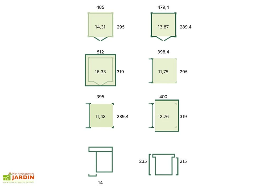 Abri De Jardin En Bois D’épicéa Brut Avec Auvent - 29 M² 3 Abri De Jardin En Bois D’épicéa Brut Avec Auvent - 29 M² – Image 3