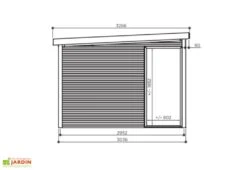 Solid Abri De Jardin En Bois D’épicéa Brut Avec Auvent - Tavira 24,17 M² -Solid || Mikado || Hevea Soldes Boutique schema studio jardin solid tavira