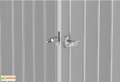 Abri De Jardin En Acier Galvanisé Duramax Modern 4,5 M² -Solid || Mikado || Hevea Soldes Boutique serrure cabane jardin acier galvanise duramax modern gris