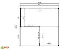 Studio De Jardin En Bois 25 M² Ep. 44 Mm – Doméo 6 Plus + Terrasse -Solid || Mikado || Hevea Soldes Boutique studio jardin habitable bois domeo 6 plus v2 25m2 plan