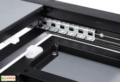 Salon De Jardin HPL Star : Table Extensible + 8 Fauteuils + 4 Chaises 11 Salon De Jardin HPL Star : Table Extensible + 8 Fauteuils + 4 Chaises -Solid || Mikado || Hevea Soldes Boutique table extensible aluminium bali noir systeme coulissant 1