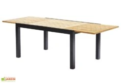 Salon De Jardin Bali Aluminium Et Teck : Table Extensible + 6 Fauteuils 9 Salon De Jardin Bali Aluminium Et Teck : Table Extensible + 6 Fauteuils -Solid || Mikado || Hevea Soldes Boutique table extensible salon de jardin aluminium teck noir