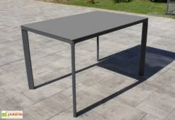 Salon De Jardin : 1 Table Aluminium 120 X 80 Cm + 4 Chaises – Park 10 Salon De Jardin : 1 Table Aluminium 120 X 80 Cm + 4 Chaises – Park -Solid || Mikado || Hevea Soldes Boutique table jardin alu 120x80cm grise meet 2