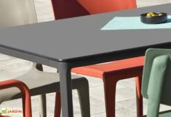 Salon De Jardin : 1 Table Aluminium 120 X 80 Cm + 4 Chaises – Town -Solid || Mikado || Hevea Soldes Boutique table jardin alu 120x80cm grise meet 1