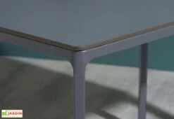 Salon De Jardin : 1 Table Aluminium 120 X 80 Cm + 4 Chaises – Hall -Solid || Mikado || Hevea Soldes Boutique table jardin alu gris anthracite ezpeleta 1