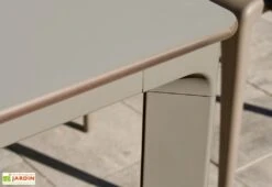Salon De Jardin : 1 Table Aluminium 200 X 90 Cm Taupe + 8 Fauteuils – Fado -Solid || Mikado || Hevea Soldes Boutique table jardin aluminium plateau hpl taupe