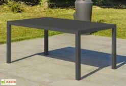 Salon De Jardin Haut 7 Places En Aluminium Cayenne Noir -Solid || Mikado || Hevea Soldes Boutique table salon jardin haut 7places aluminium cayenne noir