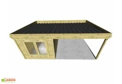 Abri De Jardin En Bois De Pin Traité Avec Auvent – 23,2 M² -Solid || Mikado || Hevea Soldes Boutique toiture bac acier abri jardin bois avec auvent